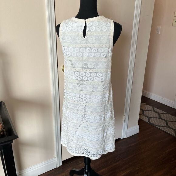 Max Studio 2 Tone Lace Dress Ivory/Ecru size XS - Picture 6 of 10